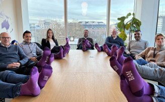 Purple Sock Day celebration